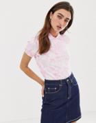Fred Perry Tie Dye Polo Shirt-pink