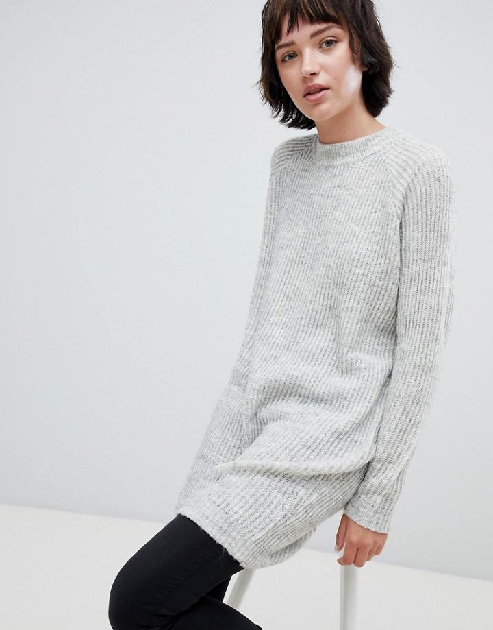 Minimum Longline Sweater-white