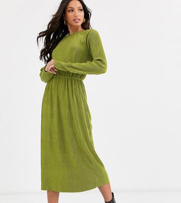 Glamorous Tall Midi Dress In Plisse