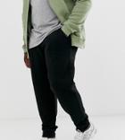 Asos Design Plus Tapered Sweatpants In Black - Black