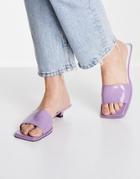 Topshop Nora Square Toe Low Mule In Lilac-purple