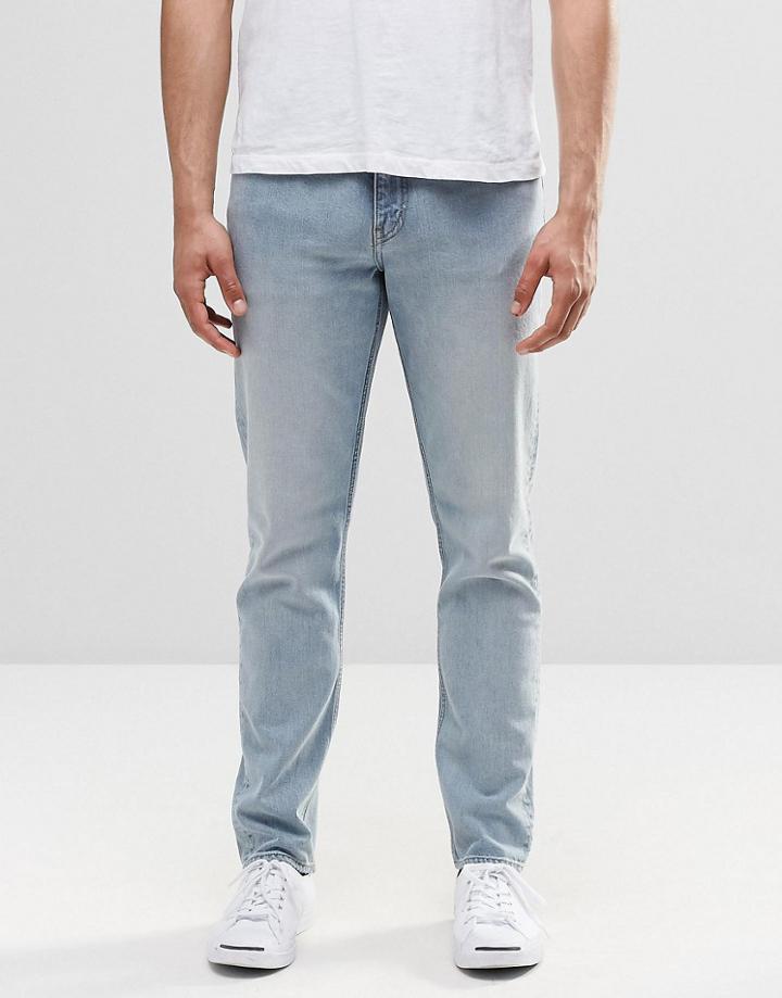 Weekday Sunday Tapered Jeans Drop Crotch Bench Blue - Blue