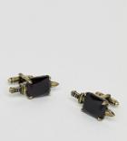 Reclaimed Vintage Inspired Dagger Cufflinks In Gold & Black Exclusive To Asos - Gold