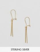 Asos Gold Plated Sterling Silver Stick Earrings - Gold
