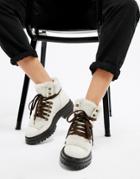 Kurt Geiger Regent White Leather Lace Up Ankle Boots - White