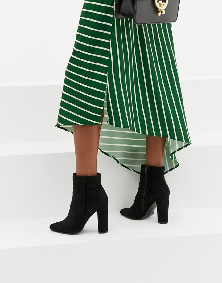 Lipsy Block Heel Ankle Boot In Black - Black