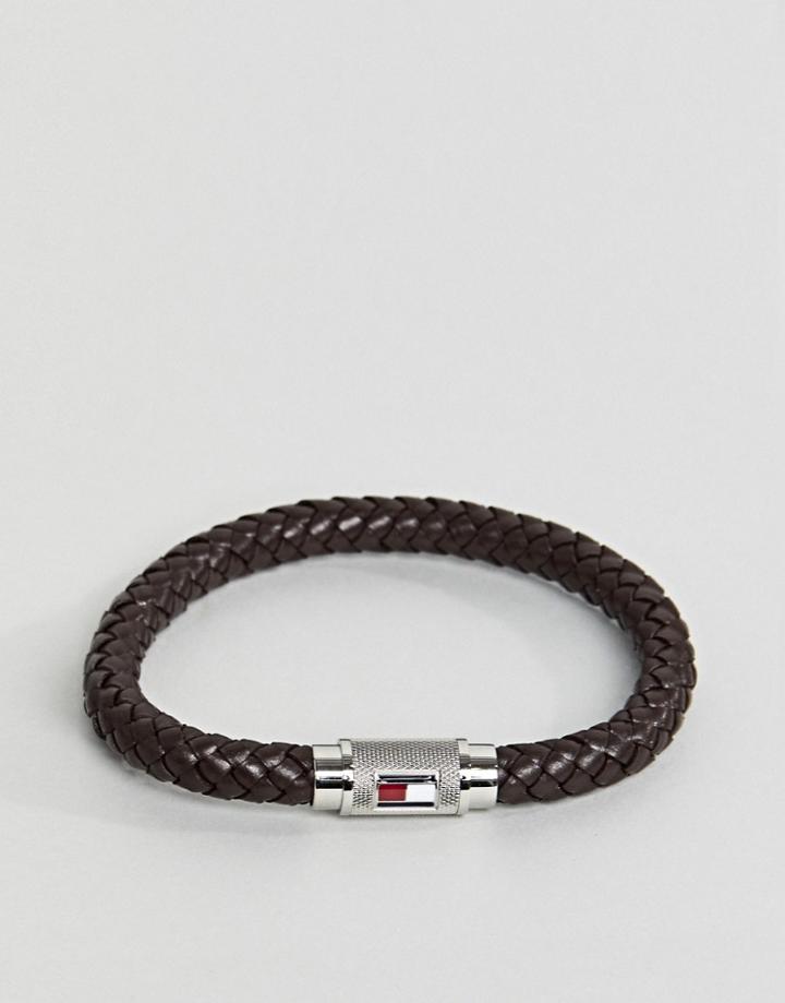 Tommy Hilfiger Single Wrap Barrel Bracelet In Brown - Brown