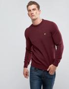Lyle & Scott Premium Lambswool Sweater Burgundy - Red