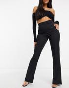 Femme Luxe Flared Pants In Black