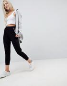 Asos Tapered Pants With Contrast Bind - Black