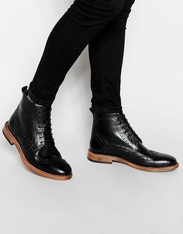 Kg By Kurt Geiger Brogue Boots - Black