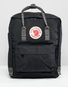 Fjallraven Kanken Backpack With Striped Straps 16l - Black