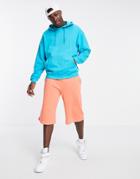 Asos Design Set Oversized Longer Length Shorts In Orange