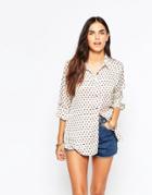 Goldie Olivia Blouse In Daisy Dot Print - Cream