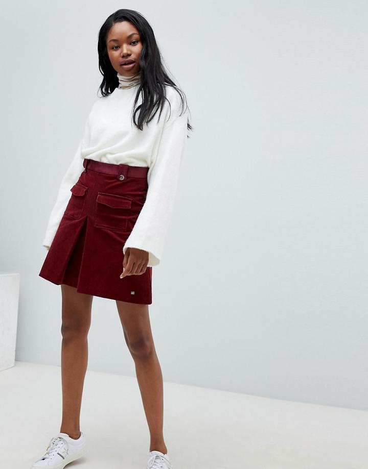 Tommy Hilfiger Cord Skirt - Red