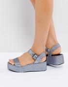 Asos Toucan Wedge Sandals - Gray