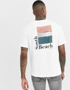 Bershka Oversized T-shirt In White With South Beach Back Print - White