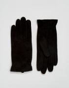 Vila Real Leather Gloves - Black