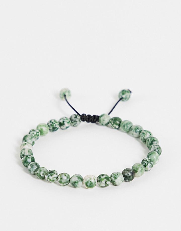 Bolongaro Trevor Green Stone Beaded Bracelet