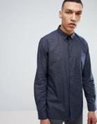 Common People Mini Check Shirt - Navy