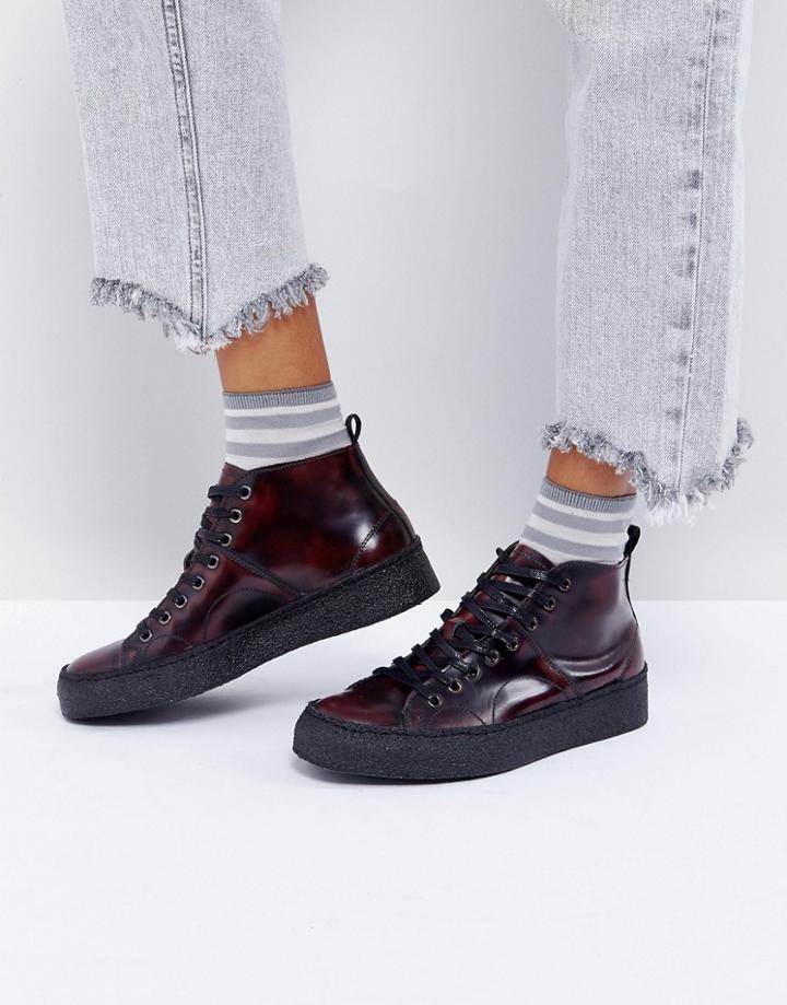 Fred Perry X George Cox Creeper Boot - Black