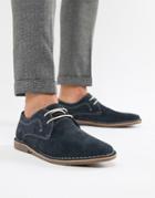 Red Tape Yuma Desert Brogue Shoe In Navy Suede - Navy