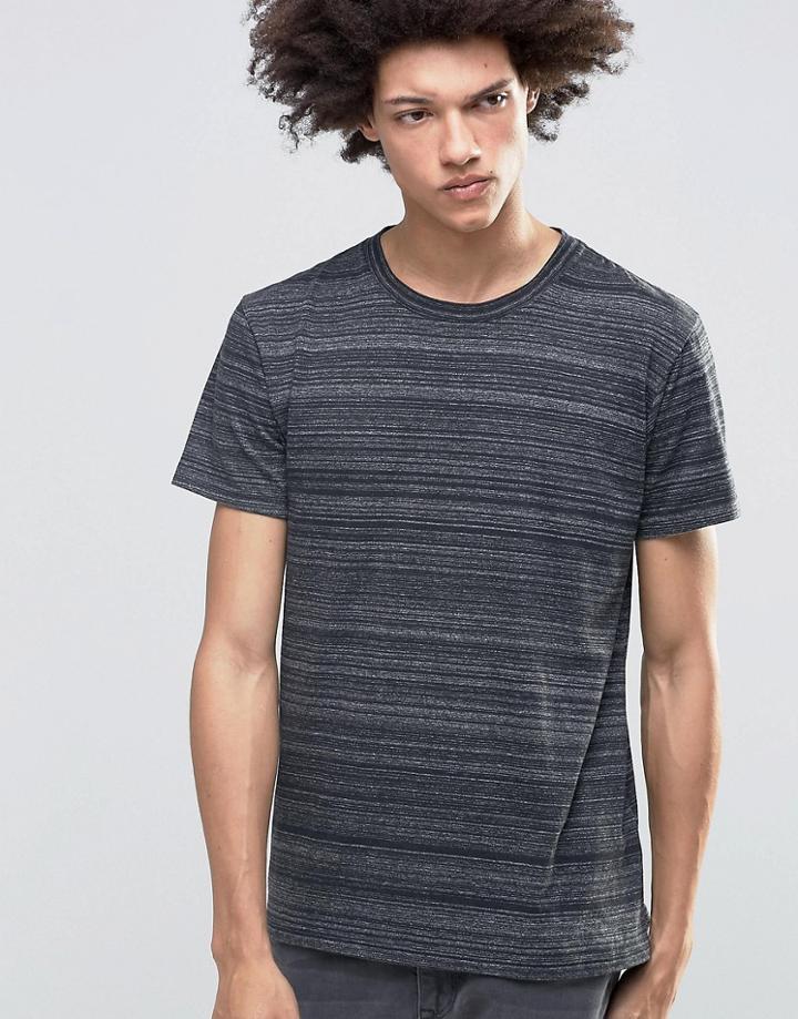 Cheap Monday Standard T-shirt Stripe Spacedye Black - Black
