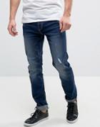 Only & Sons Slim Fit Jeans In Dark Blue Denim - Blue