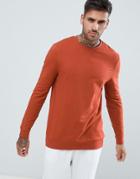 Asos Design Muscle Sweatshirt In Rust - Brown