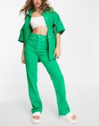 Topshop Kort Recycled Cotton Blend Jean In Bright Green - Part Of A Set
