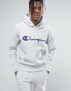 Champion Hoodie With Large Logo - Gray