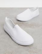 Truffle Collection Canvas Slim On Sneakers In White