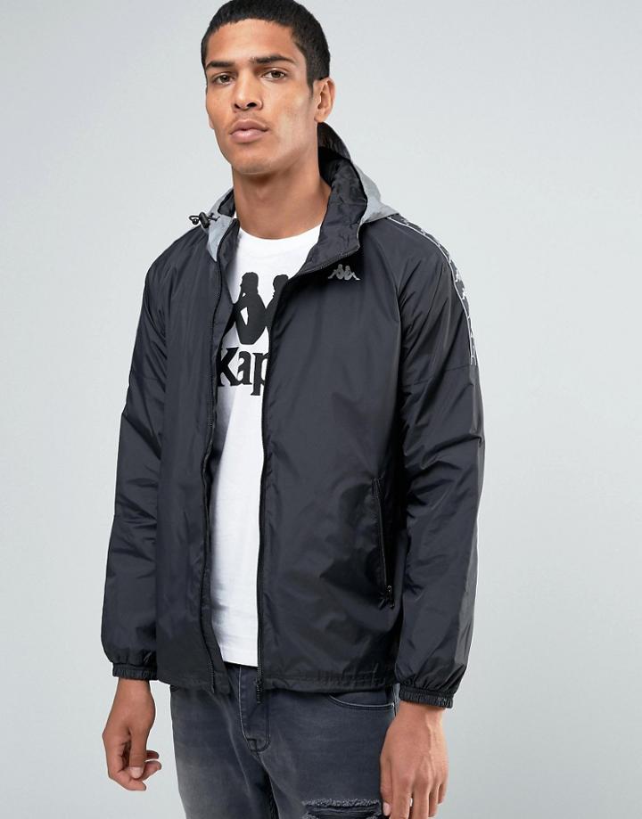 Kappa Lightweight Jacket With Taping - Black