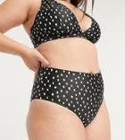 Peek & Beau Curve Exclusive Mix And Match High Waist Bikini Bottom In Polka Dot-multi