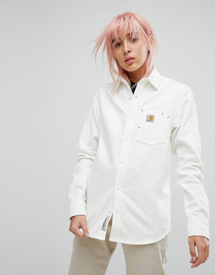 Carhartt Wip Premium Oversized Canvas Shirt - White