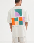 Asos White Loose Fit T-shirt With Photographic Print-beige
