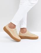 Puma Platform Exotic Skin Sneaker - Beige