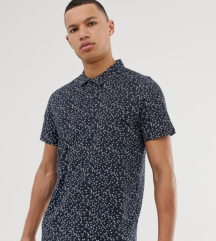 Jacamo Polo With Disty Floral Print
