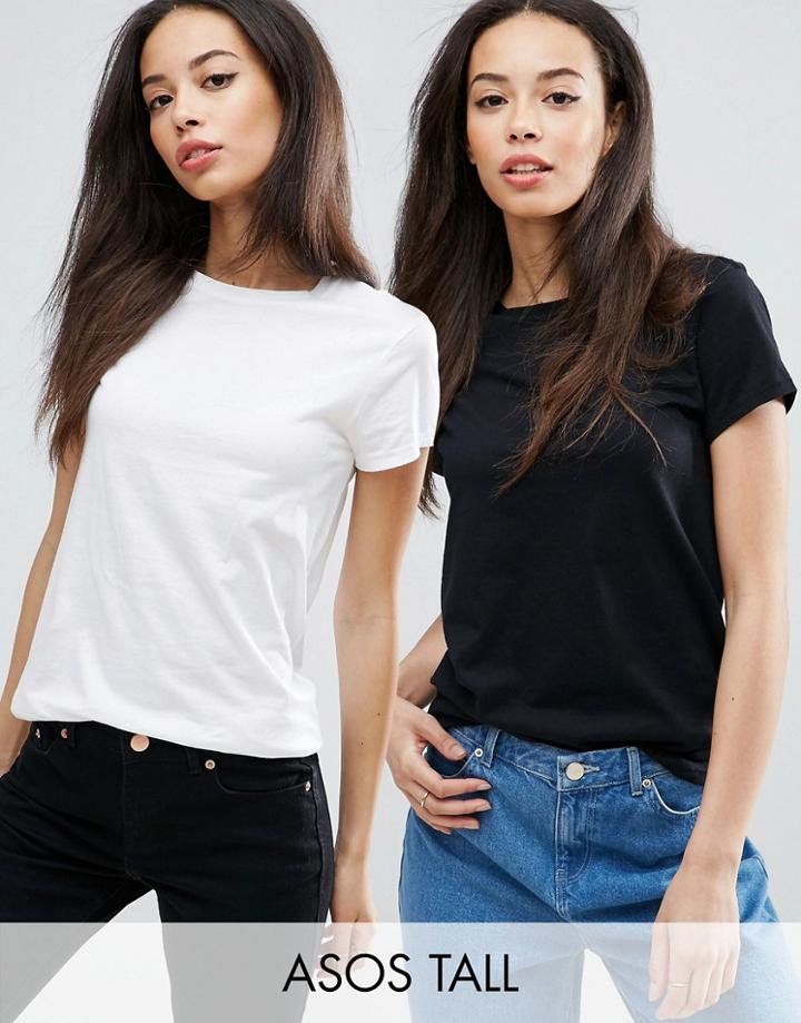 Asos Tall The Ultimate Crew Neck T-shirt 2 Pack - Multi
