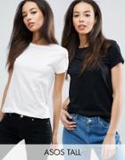 Asos Tall The Ultimate Crew Neck T-shirt 2 Pack - Multi