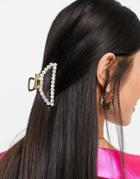 True Decaence Exclusive Rhinestone Hair Claw In Gold