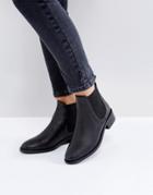 Asos Absolute Leather Chelsea Ankle Boots - Black