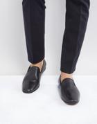 Zign Leather Smart Loafer In Black - Black
