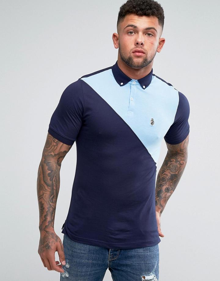 Luke 1977 Sport Cut And Sew Polo Shirt - Navy