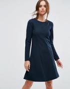Selected Femme Long Sleeve Dress - Navy