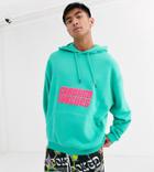 Crooked Tongues Oversized Hoodie In Green With Logo