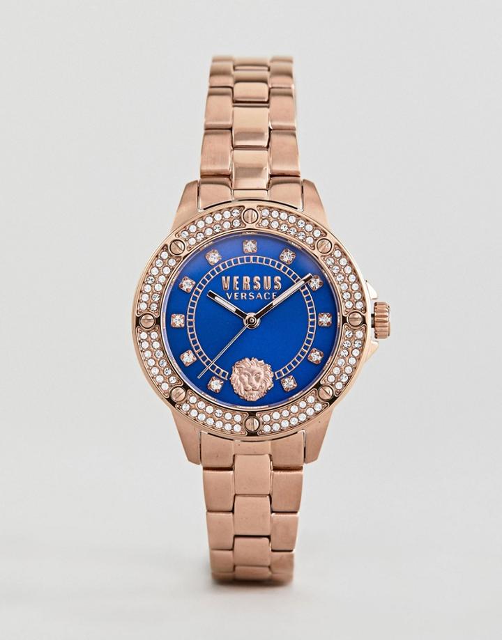 Versus Versace South Horizons S2905 Crystal Bracelet Watch In Rose Gold 33mm - Gold