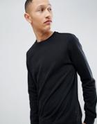 Burton Menswear Crew Neck Sweater In Black - Black
