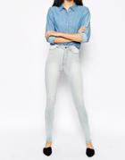 Dr Denim Solitaire High Waisted Super Skinny Jeans - Blue