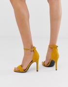 New Look Stiletto Sandal In Dark Yellow - Yellow